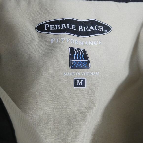 Pebble Beach Men's Medium Performance Pull Over Jacket 1/4 Zip Collared Golf - Picture 3 of 9